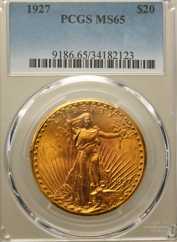 USA 20 dolarów 1927 Filadelfia PCGS MS65